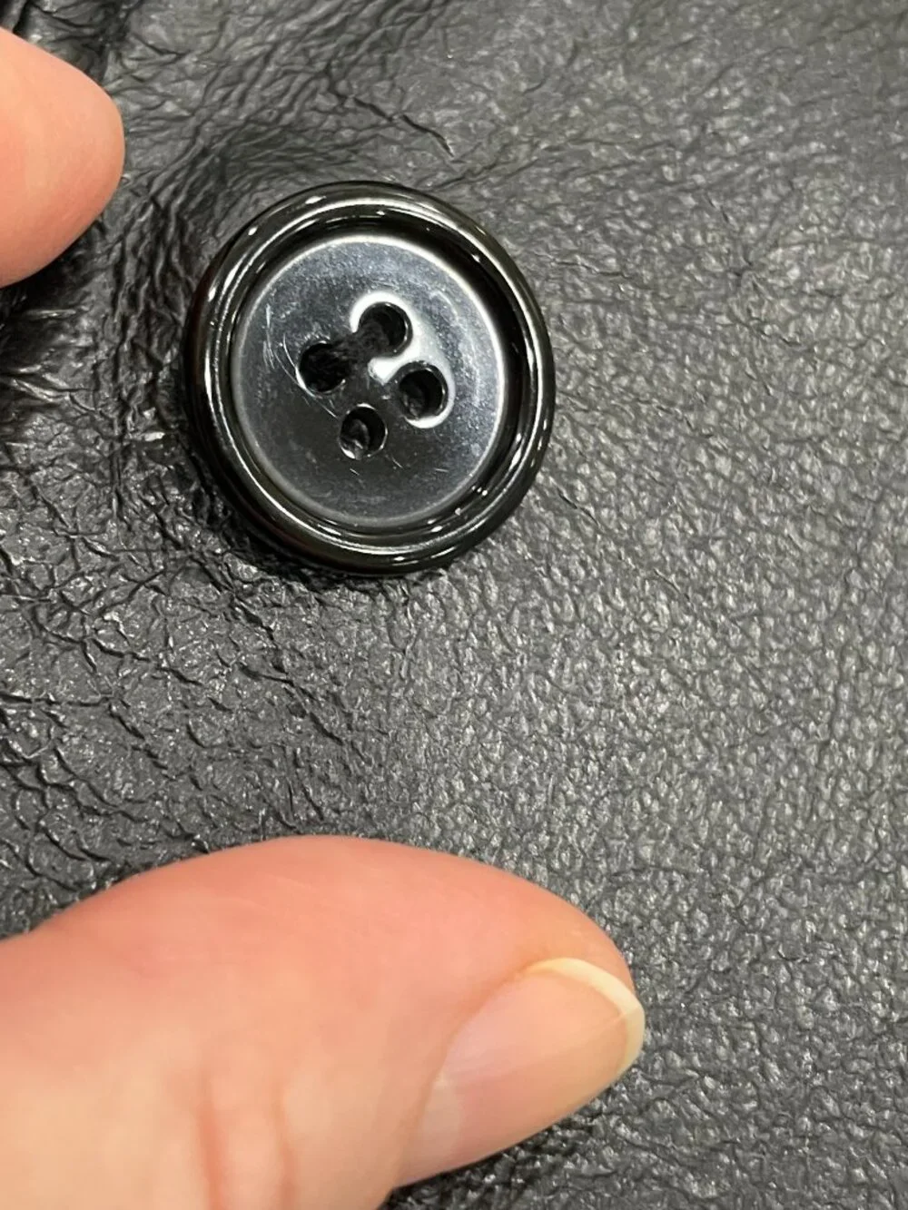 Metrostyle Genuine Leather Blazer Jacket Black Size 16 Classic Tailored Coat - Picture 13 of 13